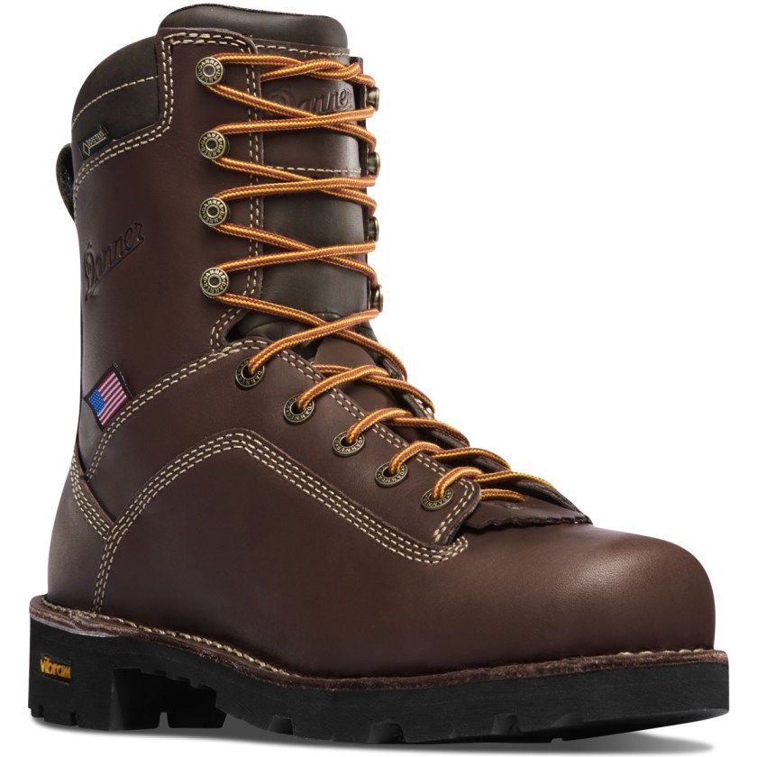 Bottes de Travail Danner Quarry USA Alloy Toe Waterproof Marron Homme | FSB-0964774