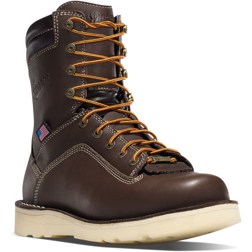 Bottes de Travail Danner Quarry USA Alloy Toe Wedge Waterproof Marron Homme | ORJ-3607126