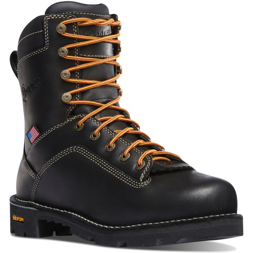 Bottes de Travail Danner Quarry USA Waterproof Noir Homme | SLI-0564581