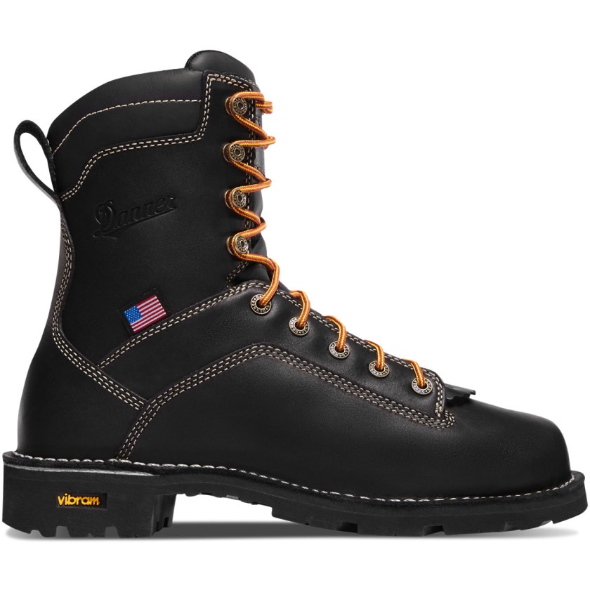 Bottes de Travail Danner Quarry USA Waterproof Noir Homme | SLI-0564581