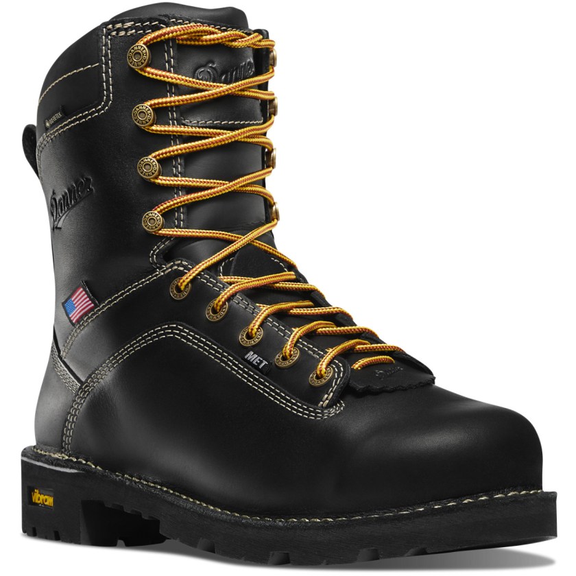 Bottes de Travail Danner Quarry USA Alloy Toe/MET Guard Waterproof Noir Homme | AEM-1064160