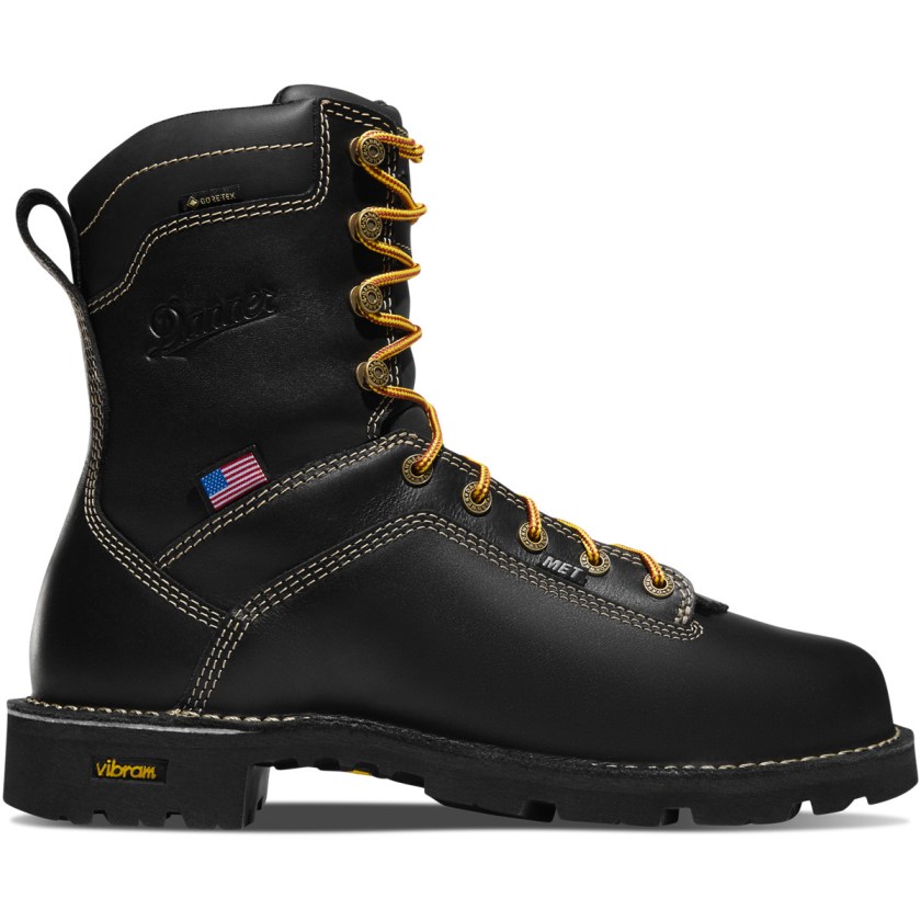 Bottes de Travail Danner Quarry USA Alloy Toe/MET Guard Waterproof Noir Homme | AEM-1064160